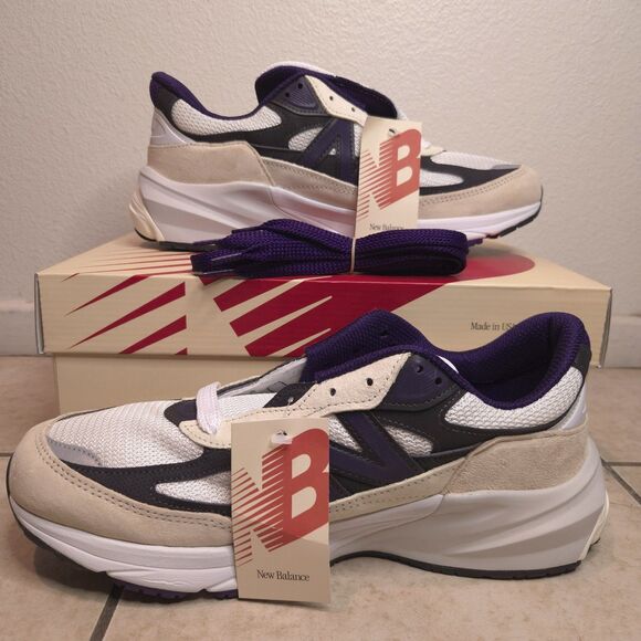 New Balance 990v6 Teddy Santis White Black Plum Phantom Made USA SZ 11 U990BW6